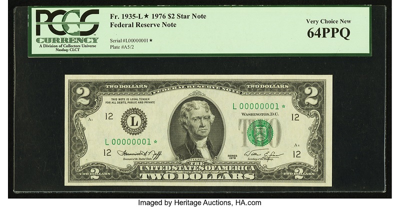 Fr 1935-L $2 1976 Federal Reserve Note PCGS Very Choice New 64PPQ