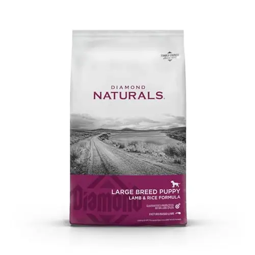 Diamond Naturals large breed puppy lamb and rice dry dog food bag
