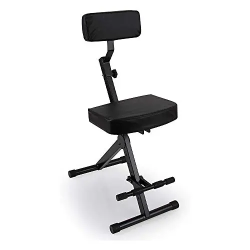 PYLE foldable drum throne with padded seat and adjustable footrest