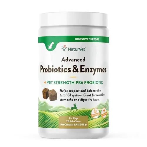 NaturVet Advanced Probiotics & Enzymes soft chews jar