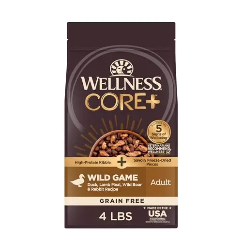 Wellness CORE+ dry dog food with freeze-dried pieces for digestive health