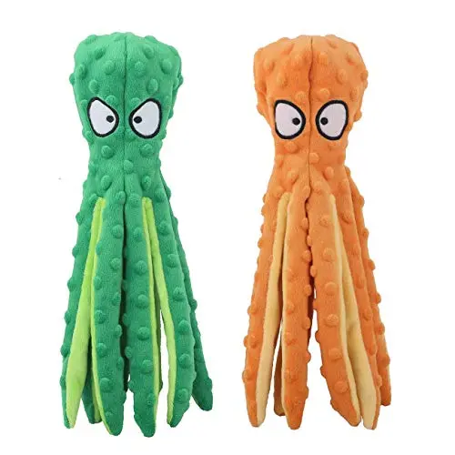 CPYOSN octopus plush dog toy with crinkle paper and squeaker