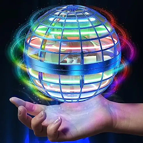 AMERFIST Flying Orb Ball Toy with LED lights in blue color