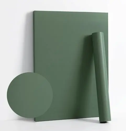 Dimoon Dark Green textured contact paper for cabinet surfaces