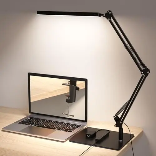 TROPICALTREE LED desk lamp with clamp and timer function
