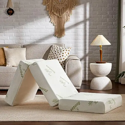 SINWEEK folding mattress with waterproof lining and storage bag