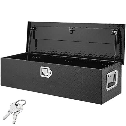 VEVOR aluminum truck bed tool box with gas spring