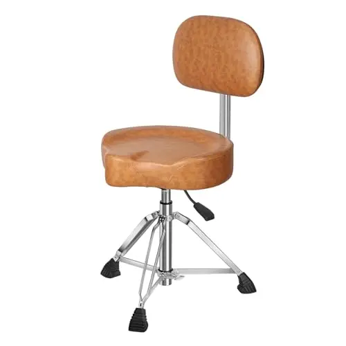 Augioth hydraulic drum throne with memory foam cushioning and reinforced base