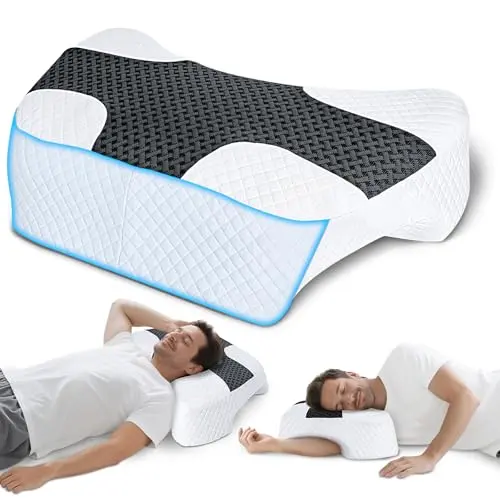 SAHEYER side sleeper pillow with three arm holes for different sleeping angles