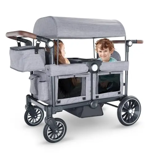 Kinder King wagon stroller with detachable tray and comfort cushions