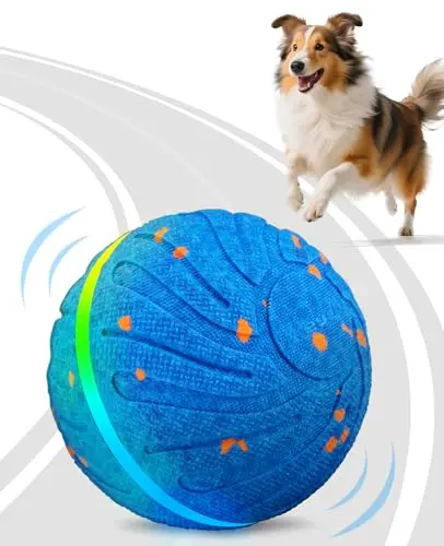 Xeuch dark blue smart interactive dog ball with LED lights