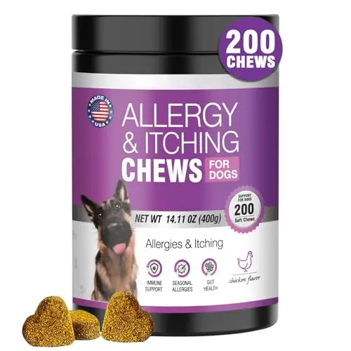 TTLXRL Dog Allergy Chews for itching skin relief